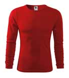 koszulka męska fit-t ls, nadruk bezpośredni – czerwony (07)